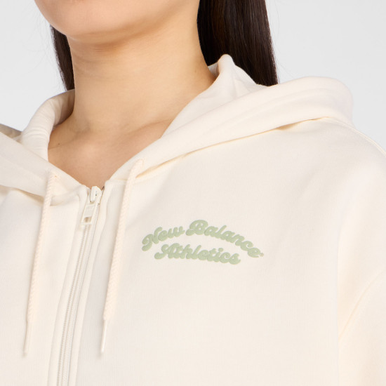 New Balance Γυναικεία ζακέτα Linear Heritage Fleece Full Zip